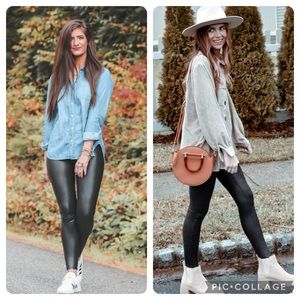 SPANX Faux Leather High Waisted Leggings